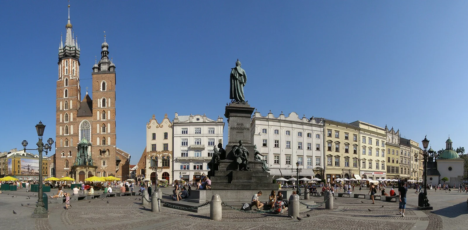 Main Market Square with St Mary’s Basilica and square-side buildings