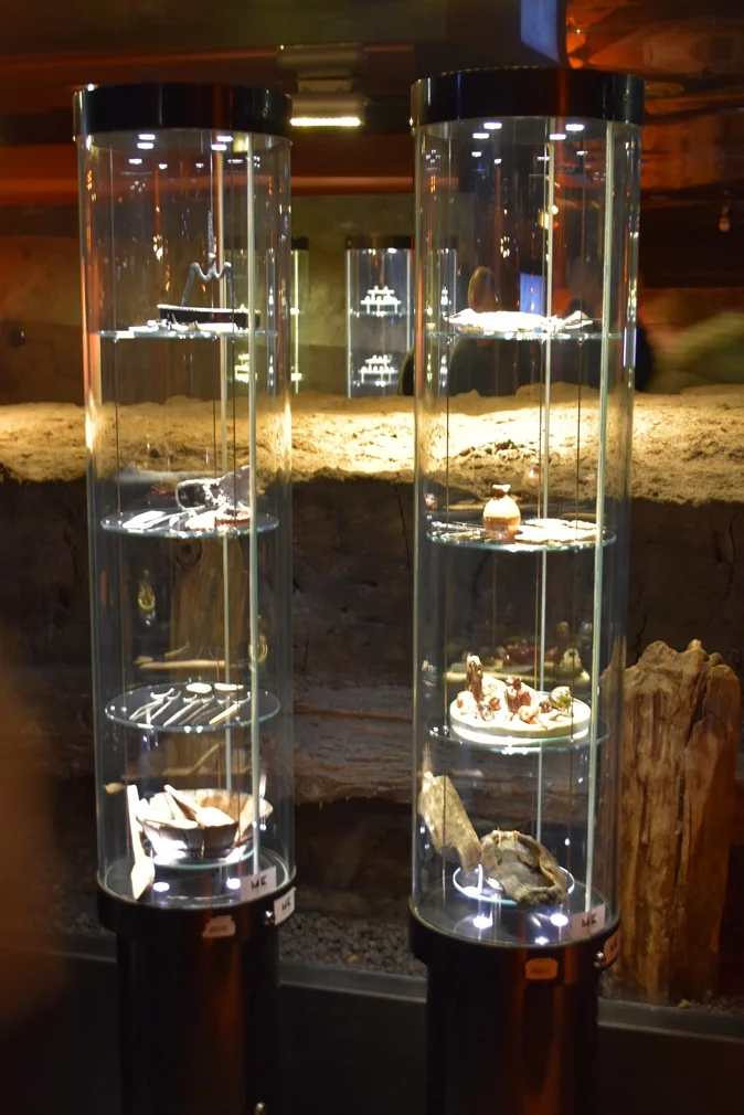 Interior exhibit area in Rynek Underground Museum